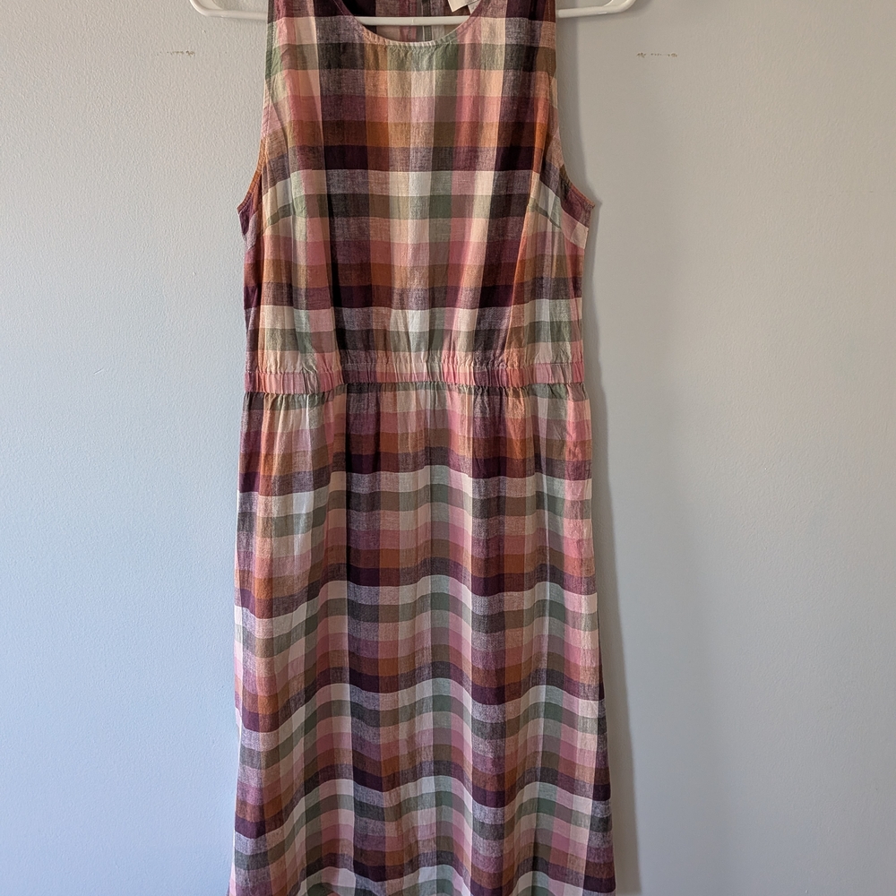 LOFT Multicolor Plaid Dress